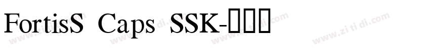 FortisS Caps SSK字体转换